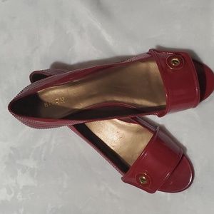 BIJOU New york open toe Sandal shoes Red Size 11 Used ( Ss3 )